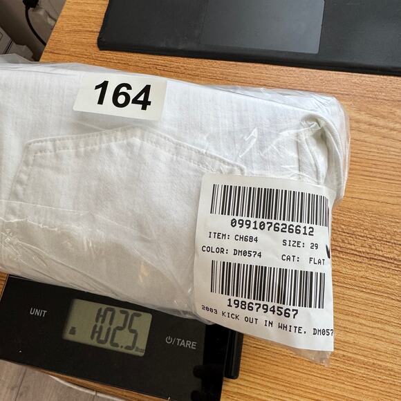 J.Crew '03 Kick Out Jeans WMNS 29 White Denim Mid Rise Stretchy 5-Pocket Zip Fly - Picture 8 of 8